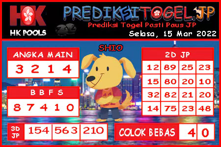 Prediksi Togel Hongkong JP Selasa 15 Maret 2022