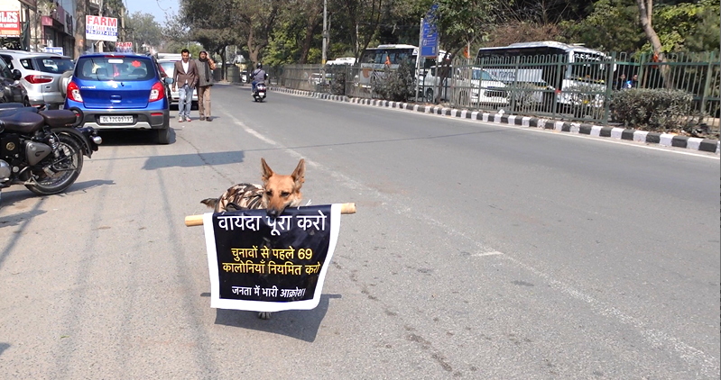 69 कॉलोनियों का मालिकाना हक पाने के लिए सड़कों पर उतरे लोग