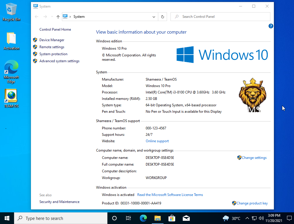 Tải về Windows 10 Pro Lite Edition v21H2 build 19044.1381 x64 Pre-Activated