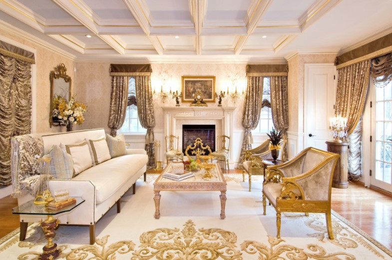 gold paint colors for living room