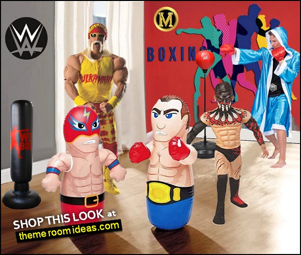 Wrestling decor Boxing Playroom wrestling costumes boxing costumes bixing wall decal boys sports