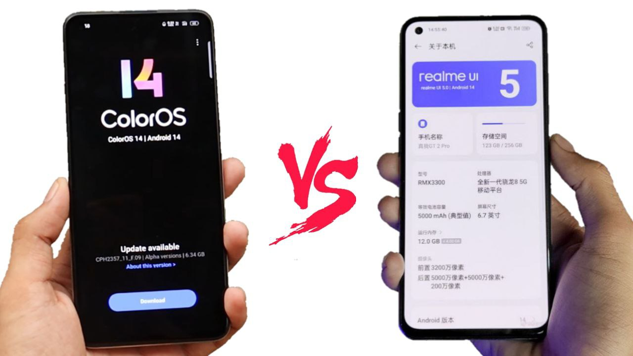 Realme UI 5.0 vs. ColorOS 14: A Detailed Comparison