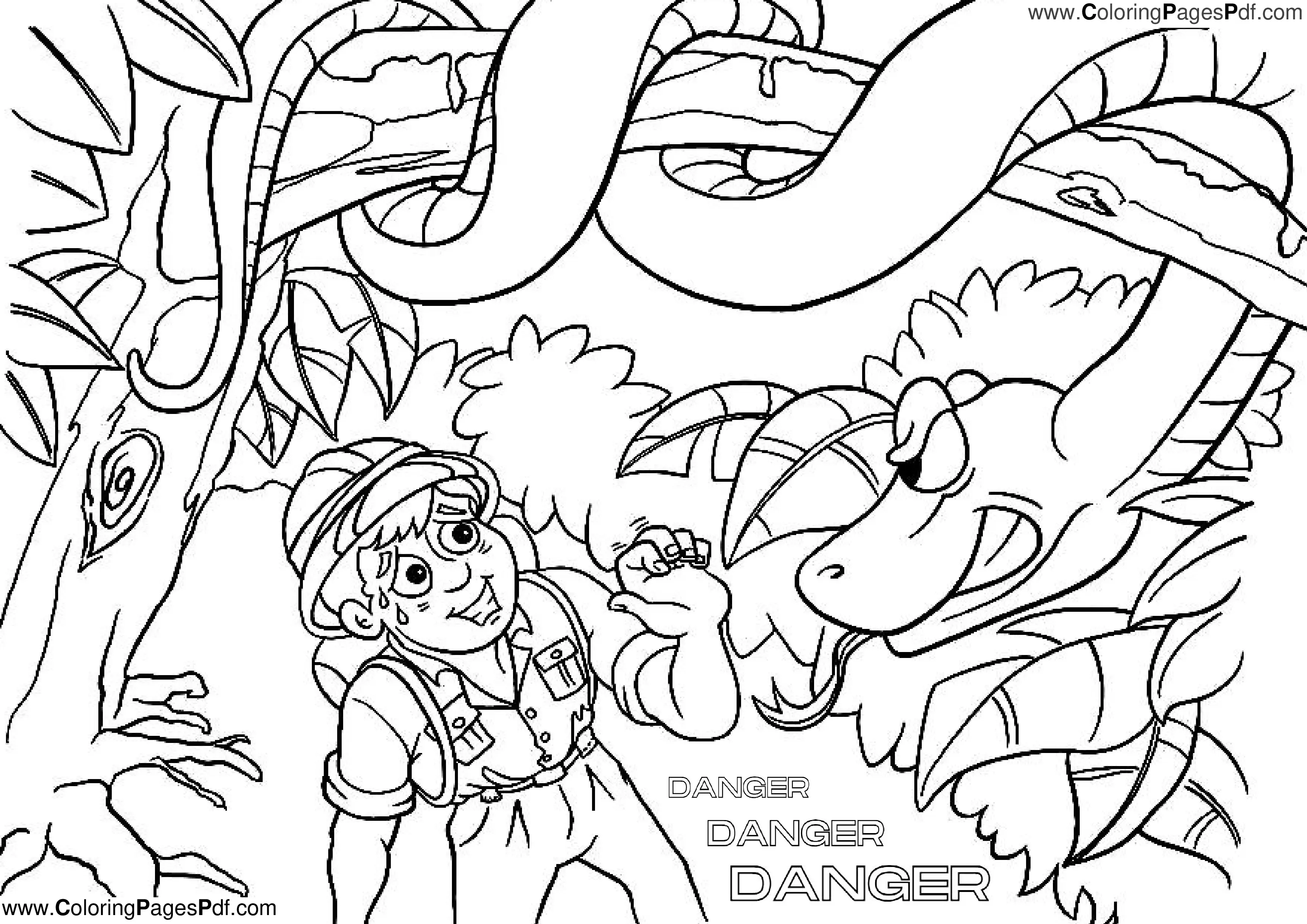 Snake coloring pages for adults