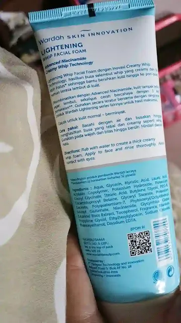 Kandungan Wardah Lightening Whip Facial Foam