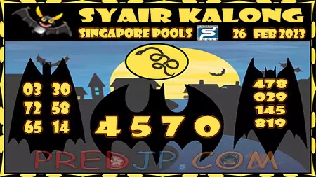 Prediksi Kalong SGP Hari Ini Jitu 26 Februari 2023