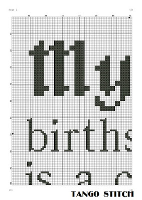 My birthstone is a coffee bean funny quote cross stitch pattern