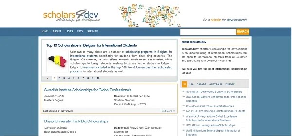 موقع Scholar4dev للتقديم على الجامعة