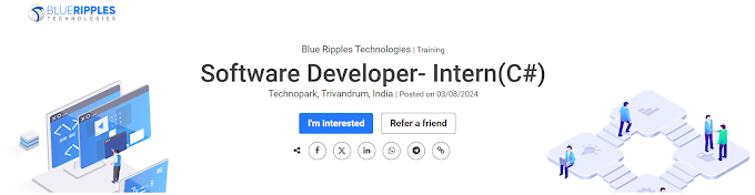 Software Developer Internship at Blue Ripples Technologies