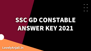 SSC GD Constable answer key 2021