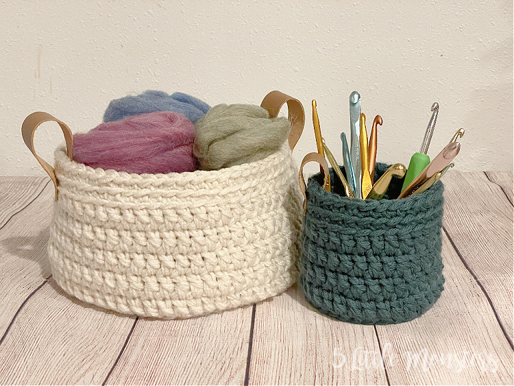 How to crochet a round basket (any size / any yarn)