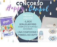 Concorso Happy e Canpol : vinci gratis Pannolini Happy e Box Bonjours Paris con succhietti, biberon ecc