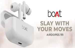 boAt launches Airdopes 111 earphones with 13mm drivers and 28-hour battery life 