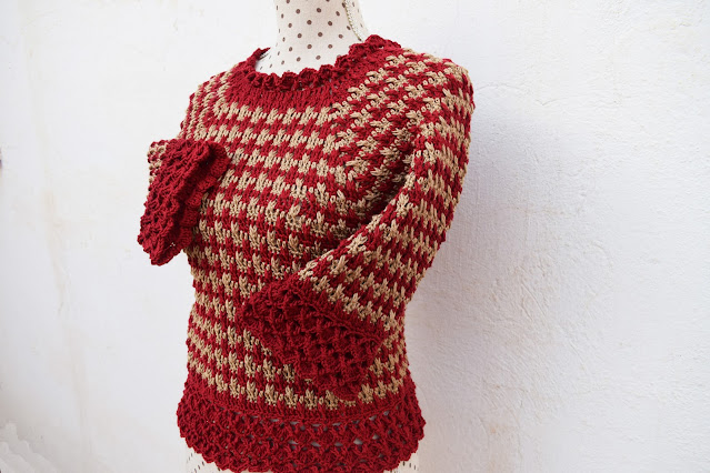 5 Crochet Imagen Blusa de navidad a crochet y ganchfacil sencillo bareta paso a paso DIY puntada puntoillo por Majovel Crochet