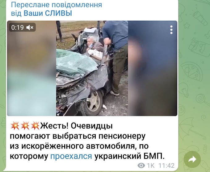 Falso: BMP ucraniano atropela idoso em Kiev