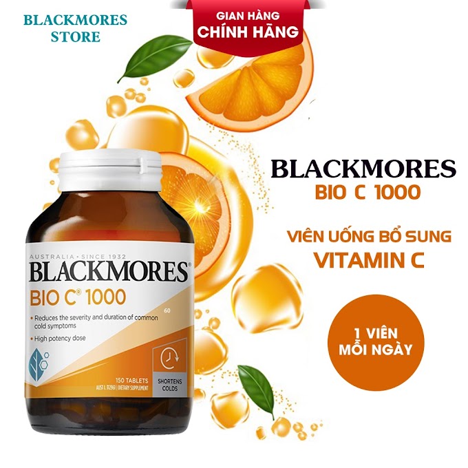 Mall Shop [ blackmores_official ] [Mã BMLTA50 giảm 50K đơn 150K] Viên Uống Bổ Sung Vitamin C - Blackmores Bio C 1000mg 150v viên