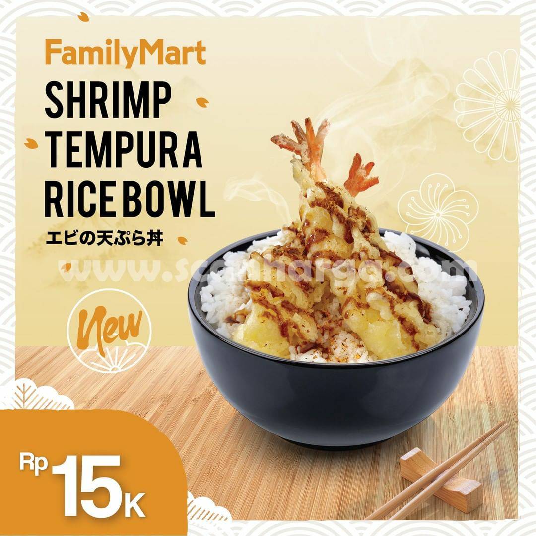 Shrimp Tempura Rice Bowl FamilyMart harga hanya Rp 15.000,-