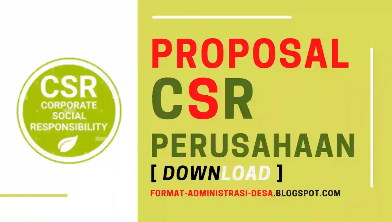 Download Contoh Proposal Kegiatan CSR Perusahaan format PDF
