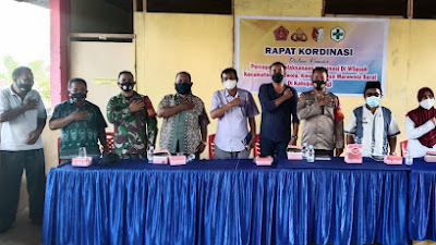 Rakor Percepatan Vaksinasi di Kecamatan Marawola Dihadiri Kapolsek dan Unsur Muspida