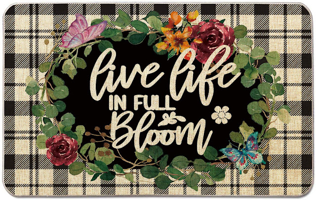 live life in full bloom doormat