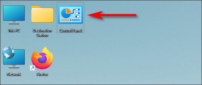 Add a Desktop Icon to Directly Open the Control Panel