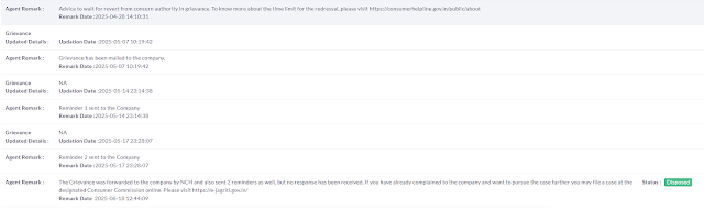 NCH Grievance Status