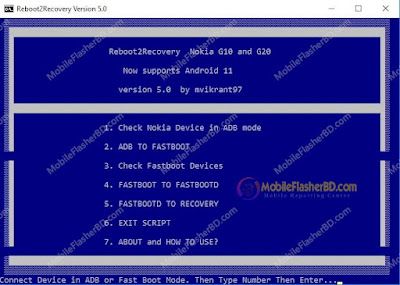 Reboot To Recovery Tool V5.0 Nokia G10 and G20 Free Download