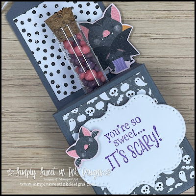 Make this scary sweet candy tube holder with the Frightfully Cute bundle!