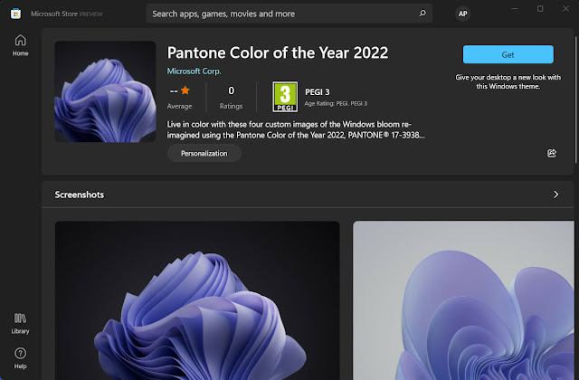 Windows 11,10 Theme: Pantone Color of the Year 2022 theme from Microsoft Store
