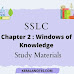 SSLC Biology Notes Chapter2 Windows of knowledge