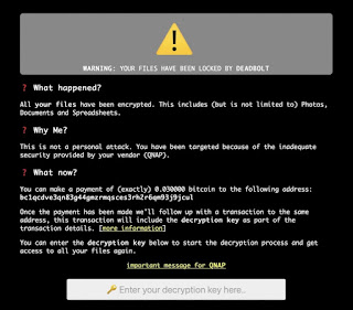 DeadBolt Ransomware note