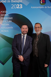Con Jose Antonio, Concejal de Cultura, en los Premios Ciudad de Badajoz 2023