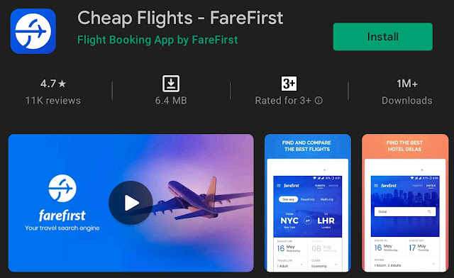 Cheap Flights - FareFirst  mobile app (Flight Booking App) by FareFirst