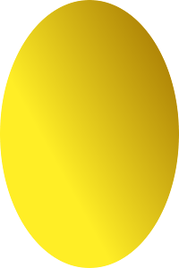 Yellow oval shaped like an egg