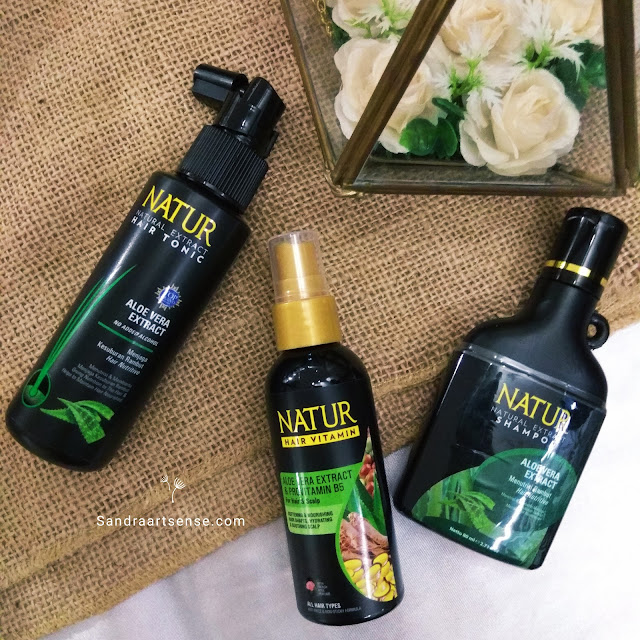 Review Natur Aloe Vera Shampoo, Hair Tonic & Vitamin untuk Menyuburkan Rambut
