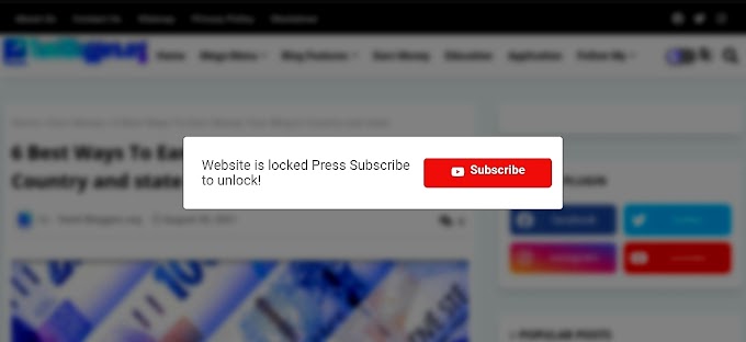 YouTube Channel Subscribe To Unlock Content Script For Tamil Blogger