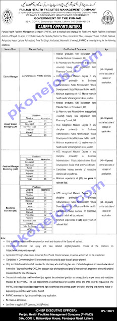 Primary & Secondary Healthcare Department