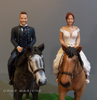 statuine personalizzate per torta nuziale nozze a cavallo decorazioni per torta nuziale tema animali orme magiche