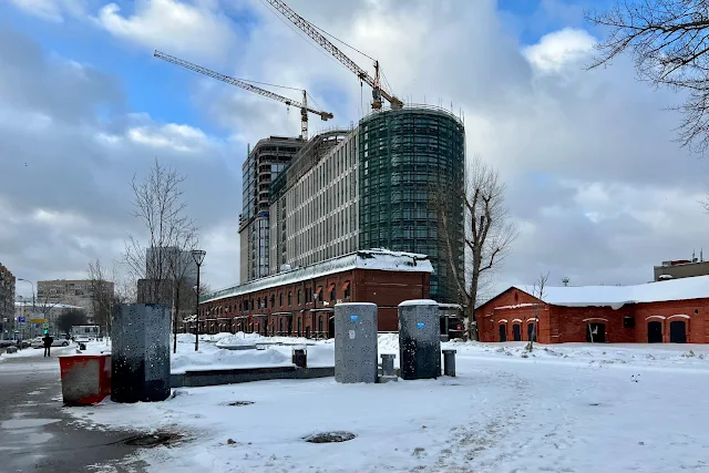 улица Грузинский Вал, строящийся бизнес-центр AFI Square