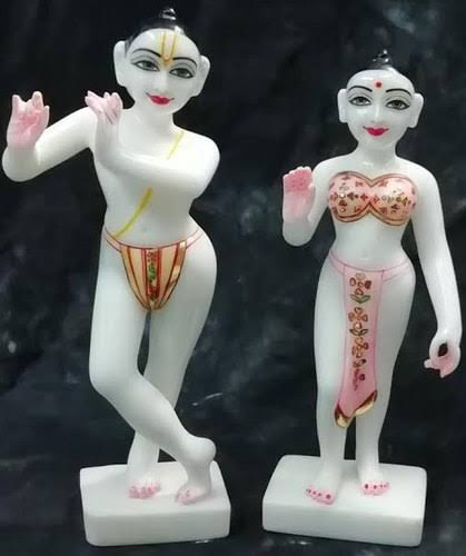 Beautiful Radha Krishan Iskon Marble Statues