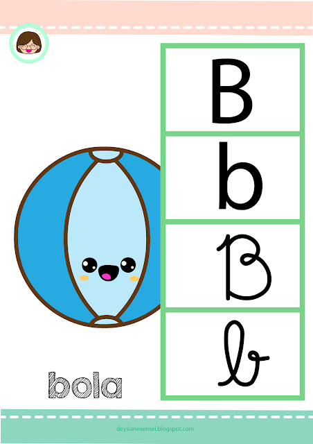 cartazes com letras do alfabeto ilustrado para imprimir completo