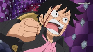 ワンピースアニメ WCI編 854話 ルフィ かっこいい Monkey D. Luffy  | ONE PIECE ホールケーキアイランド編