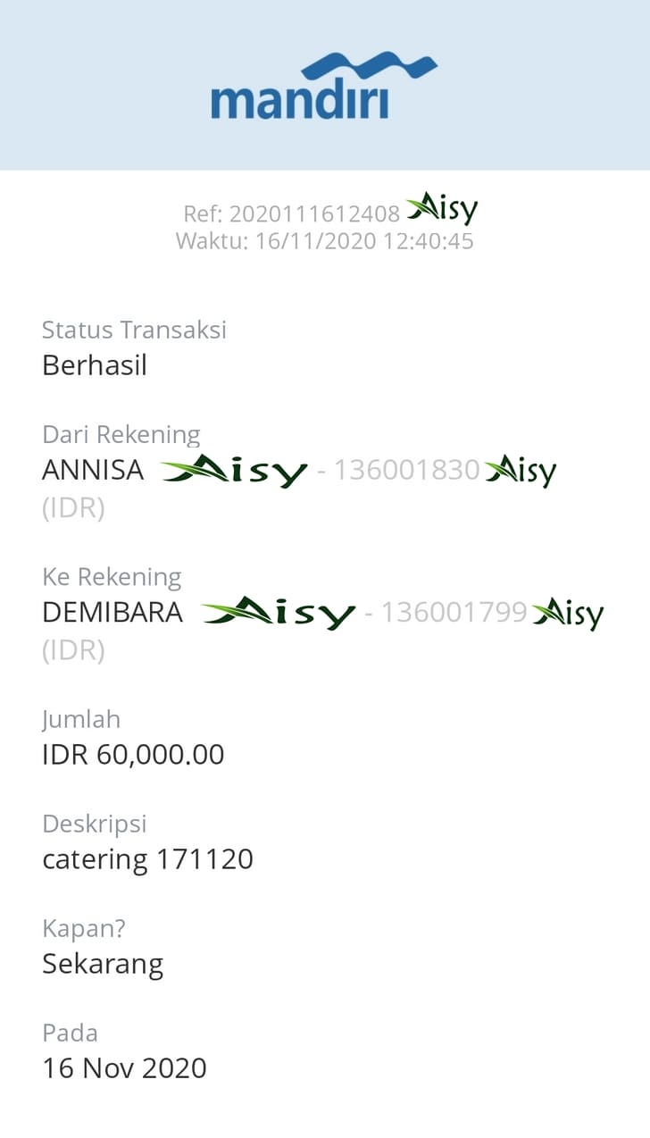 Bukti Transfer Pembayaran Catering November 2020 17