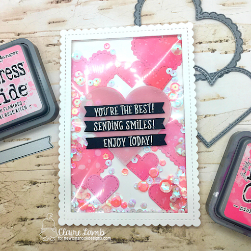 You're the best by Claire features A7 Frames & Banners, Heart Frames, and Heartfelt Blooms by Newton's Nook Designs; #inkypaws, #newtonsnook, #valentinescards, #cardmaking, #lovecards