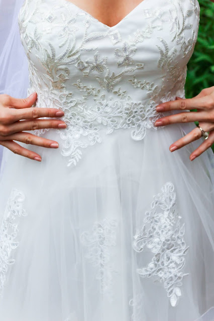 Elegant Embroidered Floor Length Strapless Wedding Dress from Ever-Pretty