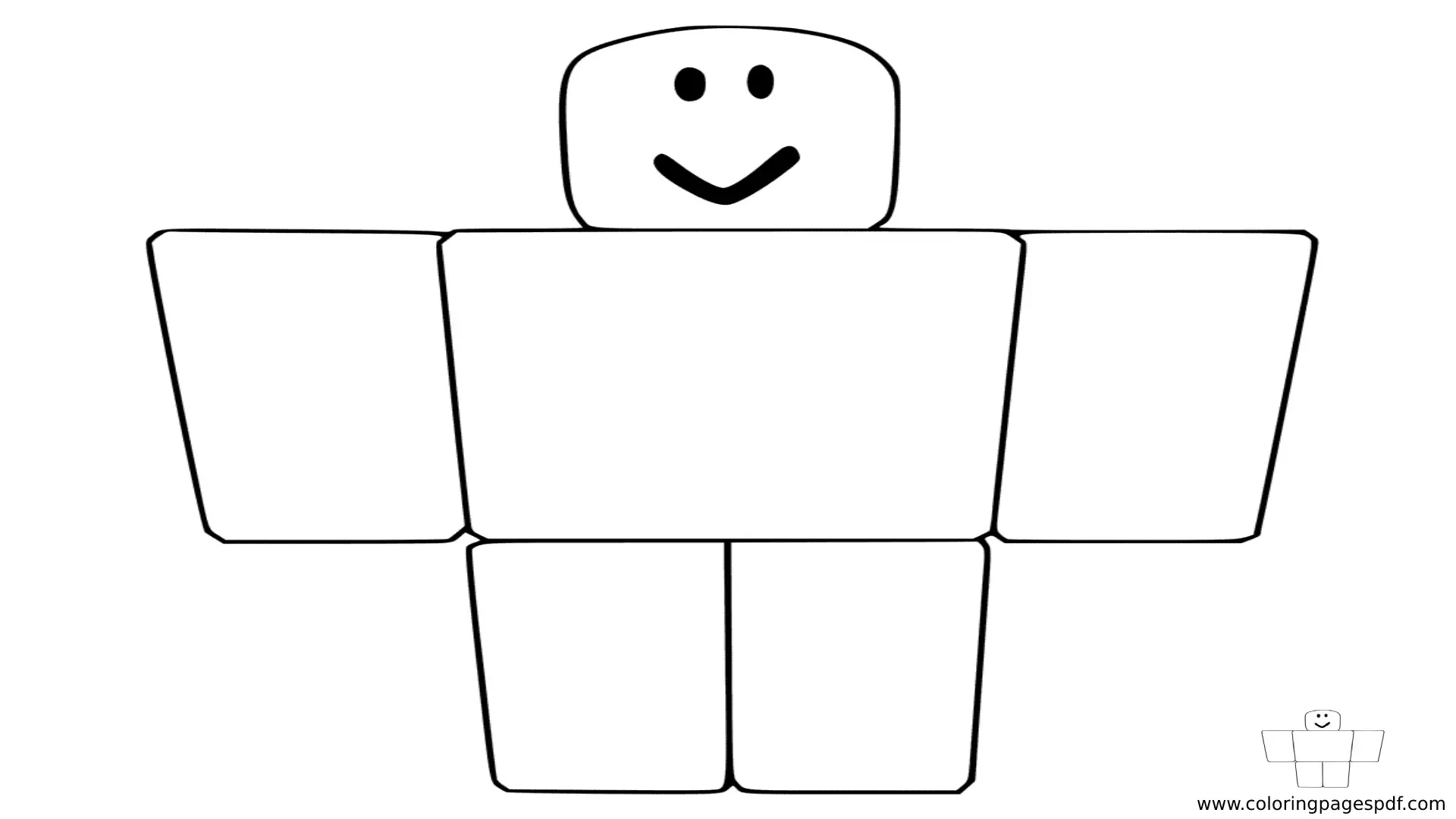 Coloring Pages Of A Basic Roblox Character