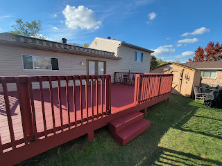 picture of a deck rescue painting project in Cincinnati Ohio. A newly painted deck system with Kong Armor. Lifetime Deck Armor