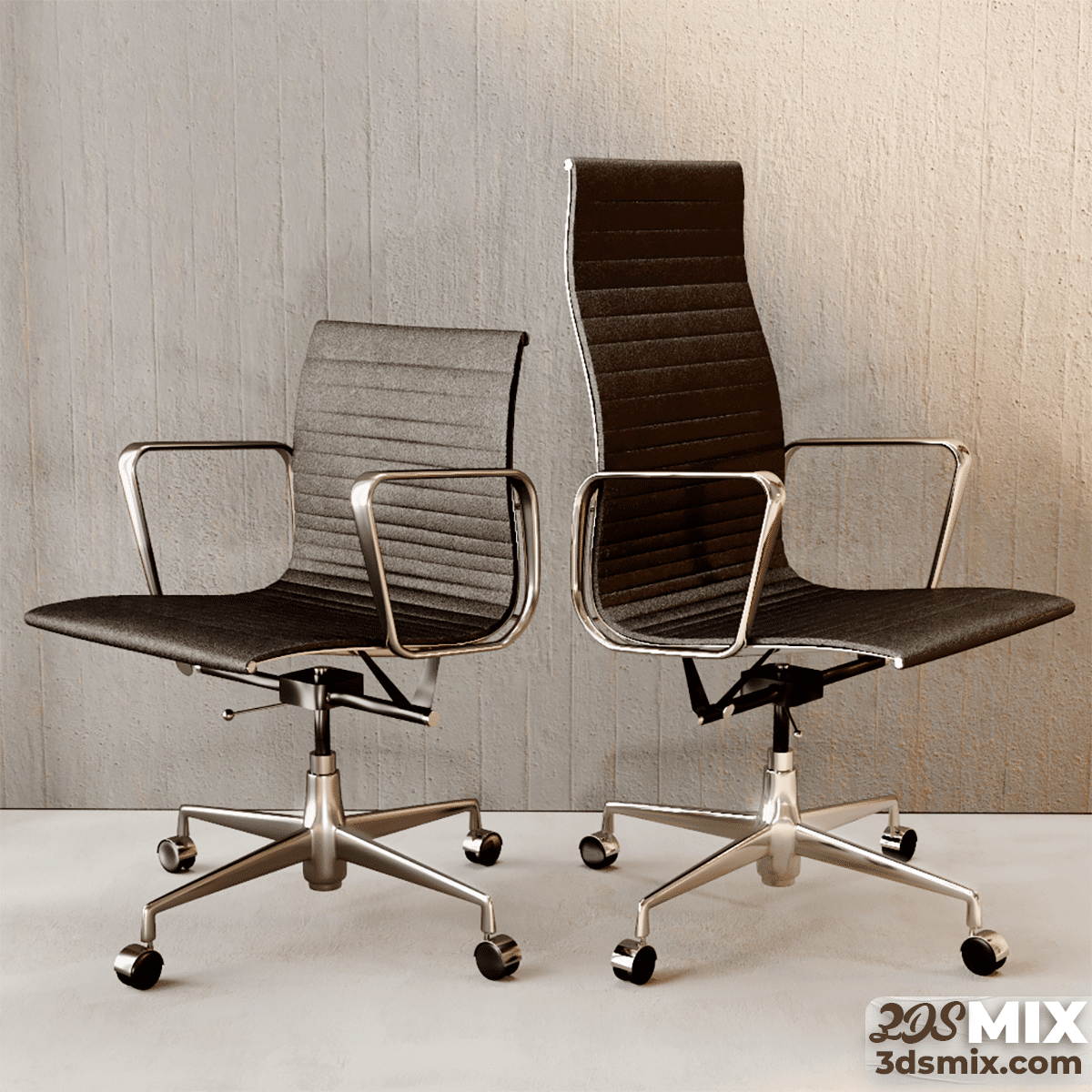 Ribbed Eames Office Chair Model