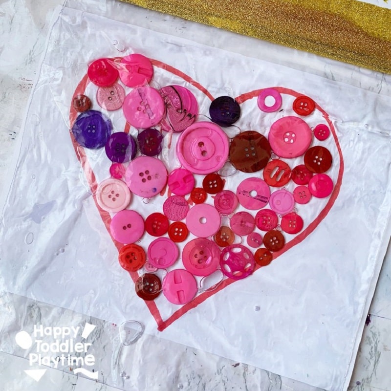 heart button sensory bag