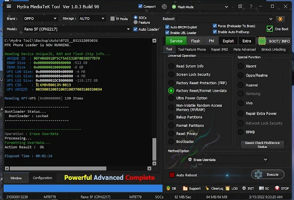 Cara ByPass Pola PIN dan FRP Oppo Reno 5F CPH2217