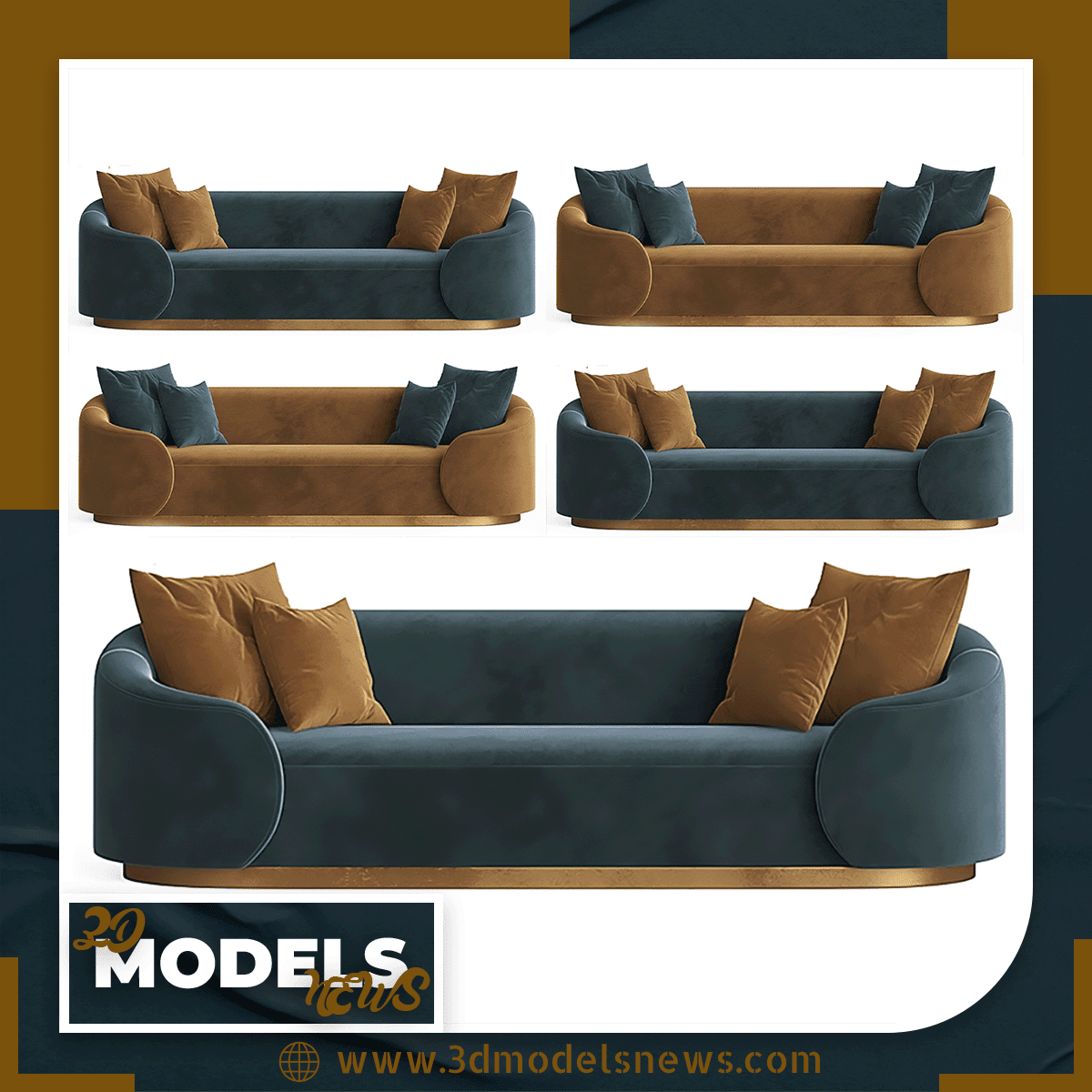 Eden Rock Sofa Model in Velvet Modshop1